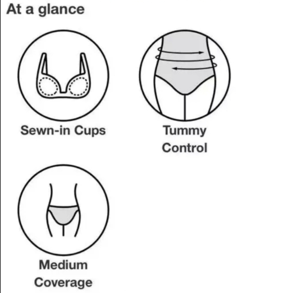 Kona Sol Red Tummy Control One-Shoulder Swim One Piece - Picture 3 of 3